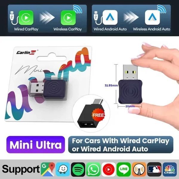 Carlinkit Mini Ultra 2025 Адаптер для беспроводного подключения смартфона T2912K фото