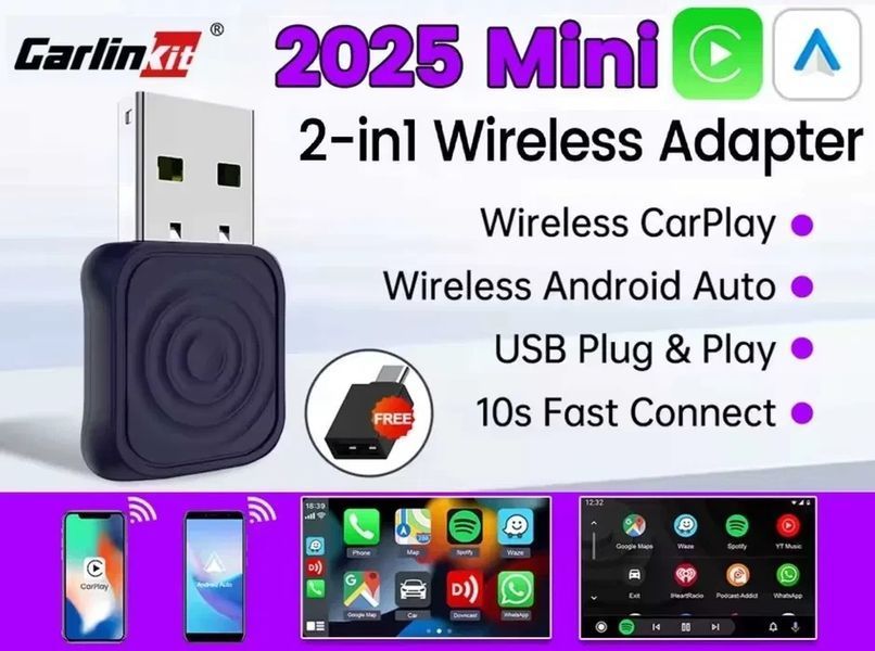 Carlinkit Mini Ultra 2025 Адаптер для беспроводного подключения смартфона T2912K фото