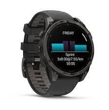 Garmin Fenix 8 51 mm Sapphire Carbon grey DLC with Black/pebble grey silicone band 010-02905-21 Розумний годинник T2829K фото