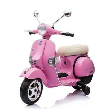 Bambi M 4939EL VESPA Pink Дитячий електромотоцикл ретро скутер T5938L фото
