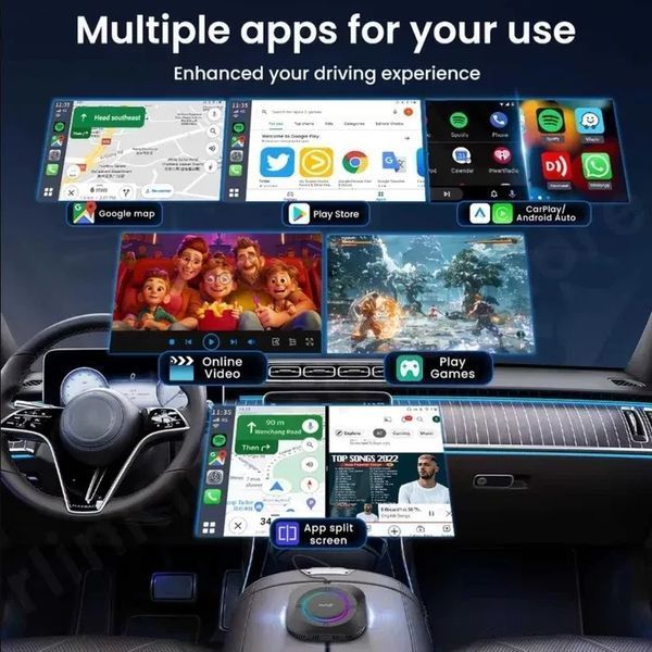CarlinKit TBox S2 4gb/64gb - YouTube/Netflix (Android 13.0) Адаптер для беспроводного подключения смартфона T2962K фото