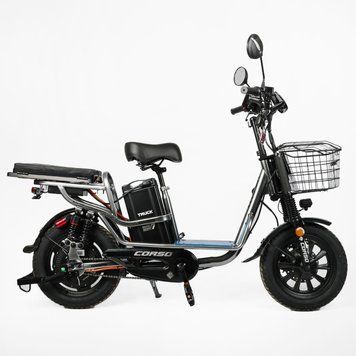 Corso &laquo;Truck&raquo; 16" дюймов +КОРЗИНА, рама стальная, двигатель 1000W, акум. 60V26Ah литиевый TR-20640 Электровелосипед T1644D фото