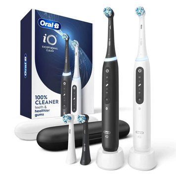 Набор электрических зубных щеток Oral-B iO Series 6 Professional and Sensitive Clean Duo Pack Black&White T7558K фото