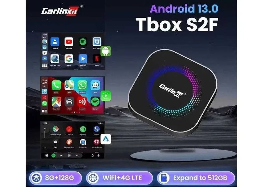 CarlinKit S2F TBox 8gb / 128gb - Carplay/YouTube/Netflix Адаптер для беспроводного подключения смартфона T3962K фото