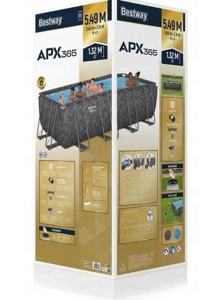 Bestway 561KA 549x274x132см Каркасний басейн + пісочний фільтр + насос + сходи + тент T6922T фото