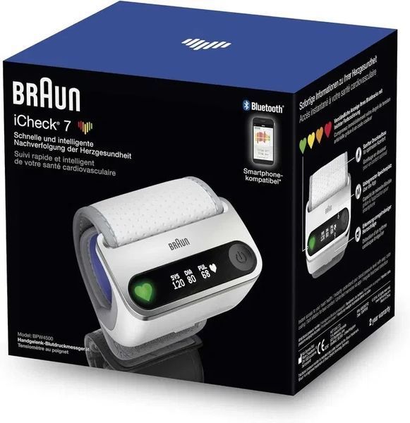 Braun iCheck 7 BPW4500WE Портативний тонометр T7933K фото