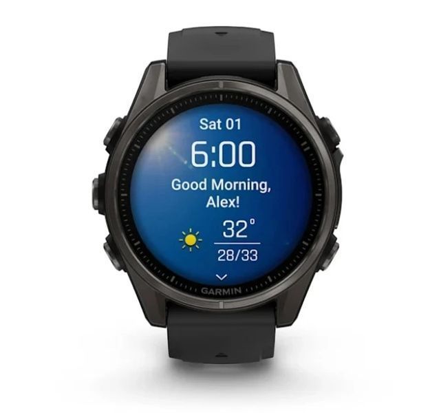 Garmin Fenix 8 43mm Sapphire Carbon Gray DLC Tit. w. Black/Pebble Gray S. Band 010-02903-20/21 Розумний годинник T8869K фото
