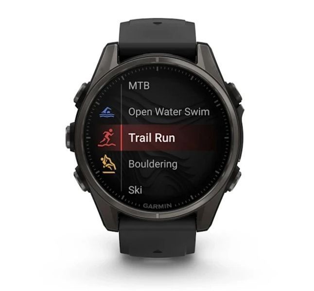 Garmin Fenix 8 43mm Sapphire Carbon Gray DLC Tit. w. Black/Pebble Gray S. Band 010-02903-20/21 Розумний годинник T8869K фото